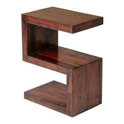 El Corte Inglés - Mesa Auxiliar De Palisandro Macizo Bombay Nogal oscuro en oferta