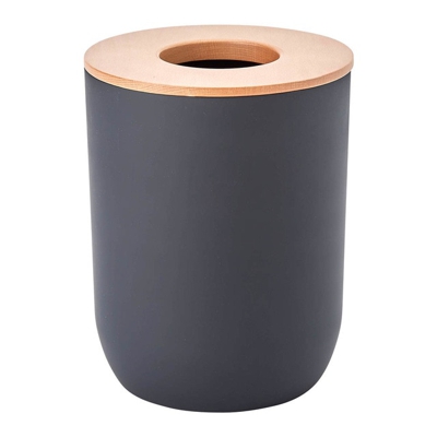 El Corte Inglés - Papelera De Baño Con Tapa De Madera 3L Negro