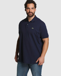 Lacoste - Polo De Hombre Azul De Manga Corta Tallas Grandes en oferta