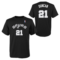 Camiseta Hardwood Classics de Tim Duncan de los San Antonio Spurs con nombre y número del jugador para jóvenes características