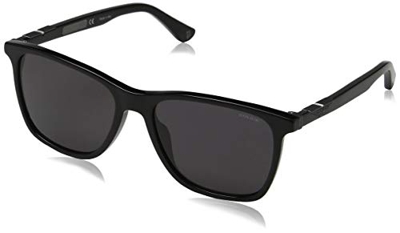 Police - Gafas De Sol De Hombre Square De Acetato En Negro Con Detalle De La Marca