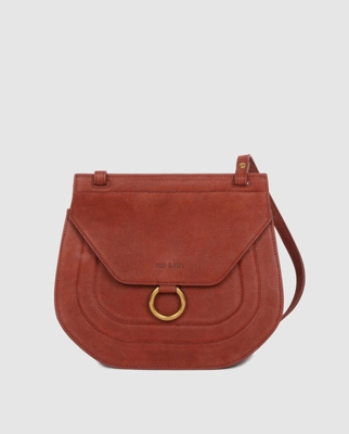 NAT & NIN - Bandolera De Mujer En Rojo Con Detalle De Cadena Dorada