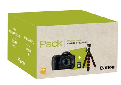 Cámara puente Canon PowerShot SX540 HS + Trípode Pack