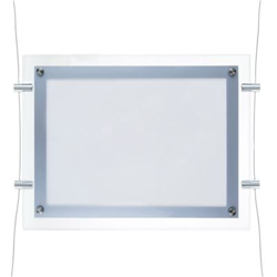 Marco cuadro iluminado por LED PrimeMatik, A3 495x372mm doble cara de metacrilato para cartel anuncio letrero características