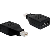 Displayport Adapter Displayport mini M Displayport FM Negro, Adaptador
