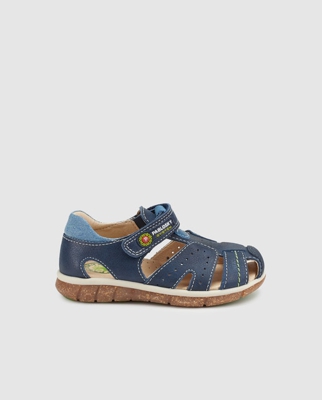 Pablosky - Sandalias De Niño De Color Azul Marino Con Piel