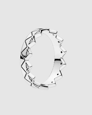 PANDORA - Anillo Corona Exótica De Plata Y Circonitas