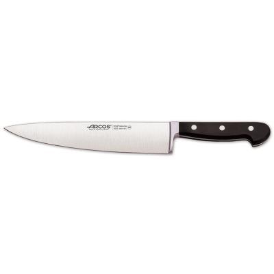 Cuchillo Cocinero Arcos Clásica 255200 de Acero Nitrum, con Mango de Polioximetileno y hoja de 23 cm en estuche