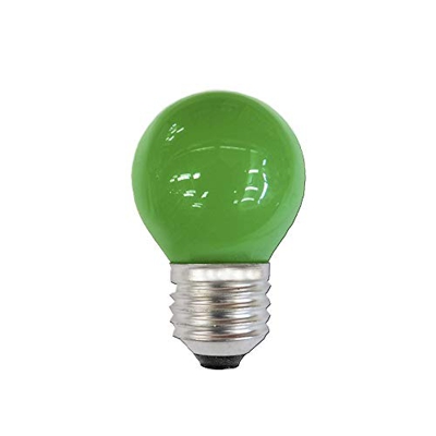 Bombilla esférica E27 25w 220/240v verde