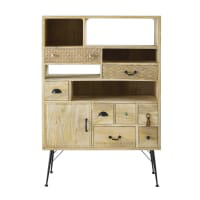 Cajonera de mango macizo y metal con 8 cajones y 1 puerta Iroquois | Maisons du Monde en oferta