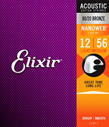 Elixir Strings 80/20 Bronze Nanoweb Light-Medium precio