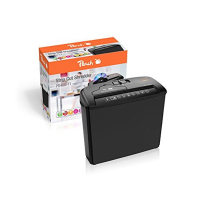 PS400-11 triturador de papel Corte en tiras 72 dB Negro, Plata, Destructora de documentos