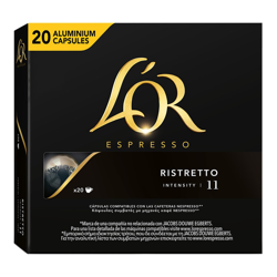 L'OR ESPRESSO - Estuche 20 Cápsulas Café Ristretto Intensidad 11 Compatibles Con Máquinas Nespresso características