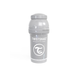 Twistshake - Biberón Anticólico Tetina Silicona (180 Ml.) Gris Pastel en oferta