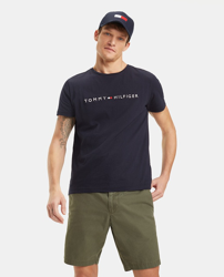 Tommy Hilfiger - Camiseta De Hombre Azul De Manga Corta precio