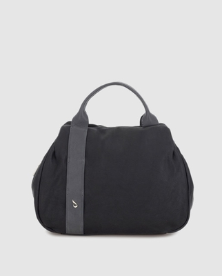 Abbacino - Bolso De Mano De Piel Vacuna En Negro Con Cremallera