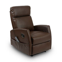 Sillón Relax Deluxe Masaje Reclinable Manual Slim Antiestrés, Calor Lumbar, 8 Motores De Vibración, Marrón Chocolate características