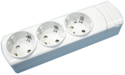 Base múltiple de 3 tomas 16A/250V sin cable Electro DH. Con protector infantil. 36.101/SC 8430552128358 características