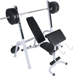 Physionics Weight Bench with Barbell Rack HNTLB06 en oferta