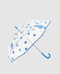 Gotta Kids - Paraguas Infantil Transparente Con Estampado Estrellas Y Cohete En Azul precio