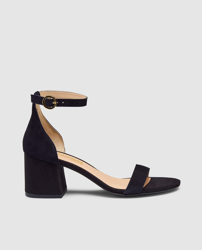 Fórmula Joven - Sandalias De Tacón De Mujer De Piel En Color Negro en oferta