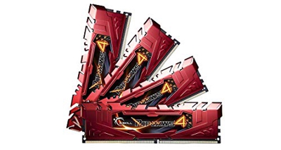 G Habilidad Ripjaws 4 F4-2666C15Q-16GRR Kit Módulo de Memoria de 16GB con Heatspreader - Rojo