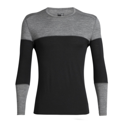 Icebreaker 200 Oasis Deluxe LS Crewe Men black/gritstone heather características