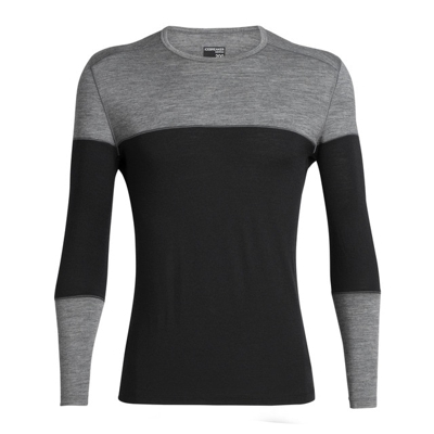 Icebreaker 200 Oasis Deluxe LS Crewe Men black/gritstone heather