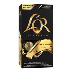 L'OR ESPRESSO - Estuche 10 Cápsulas Sublimes Collection Café Or Absolu Intensidad 9 Compatibles Con Máquinas Nespresso en oferta