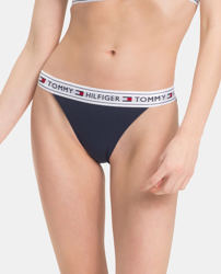 Tommy Hilfiger - Braga Bikini Nostalgia Azul Con Elástico en oferta