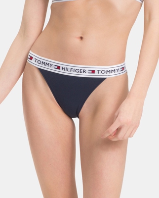 Tommy Hilfiger - Braga Bikini Nostalgia Azul Con Elástico