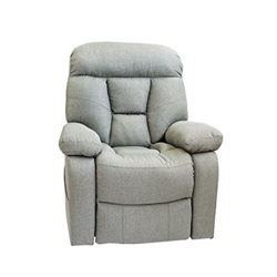 Sillón Relax Deluxe Masaje Elevador, Eléctrico Calor Lumbar, Tela de Máxima Calidad (Gris) en oferta