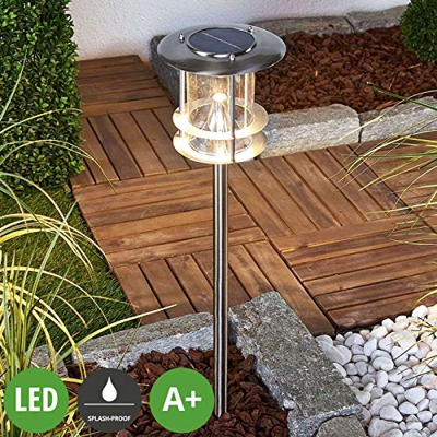 LED Lámparas solares 'Sumaya' (Moderno) en Gris hecho de Acero (6 llamas, A+) de LAMPENWELT | lámpara solar, lámpara solar jardín