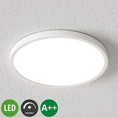 Lámpara LED de techo Solvie atenuable, en blanco