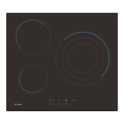 Candy - Placa Vitrocerámica CH63TVT Con 3 Zonas De Cocción Negro precio