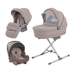 Inglesina - Sistema De Paseo Modular Trilogy Quattro Capazo, Asiento Para Silla De Paseo, Silla De Auto Y Soporte Standup Alpaca Beige precio