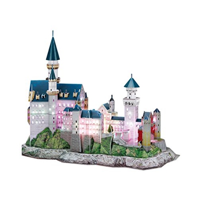 CUBICFUN - Rompecabezas 3D Neuschwanstein Castle Con Luz LED