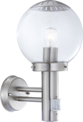 Aplique de pared exterior Bowle con sensor de mov.