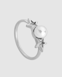 Majorica - Anillo De Acero Con Perla Blanca características