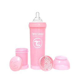 Twistshake - Biberón Anticólico Tetina Silicona (330 Ml.) Rosa Pastel precio