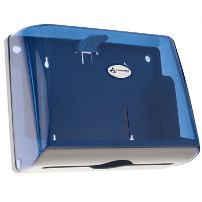 Dispensador de toallas de papel para baño PrimeMatik, azul