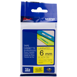 Brother TZE611 Cinta Laminada amarilla en oferta