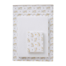 Cotton Juice Baby Home - Juego De Sábanas 3 Piezas Para Minicuna (50 X 80 Cm.) Ciervos Beige precio