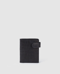 Alep - Cartera Vertical De Hombre De Piel En Negro Con Trabilla Y Monederos características