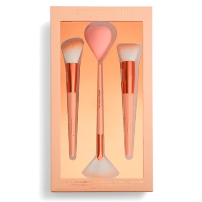 Set De Brochas + Esponja Sculp And Glow Makeup Revolution
