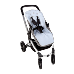 Cotton Juice Baby Home - Colchoneta Universal Para Silla De Paseo Piqué Estrellas Azul/gris características