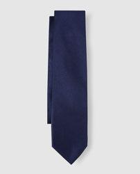 Emidio Tucci - Corbata Largo Extra De En Azul Marino en oferta