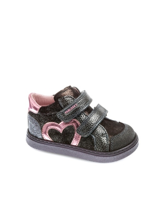Pablosky - Botas De Bebé Niña En Negro Con Doble Velcro
