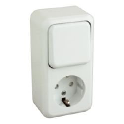Base schuko con interruptor color blanco Electro Dh 36.470/BC/B 8430552107025 características