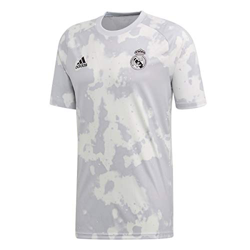 Camiseta para antes del partido del Real Madrid blanca y gris precio